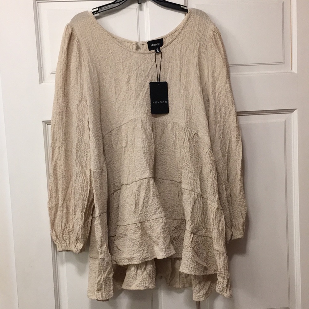 HeySon Textured Tiered Top